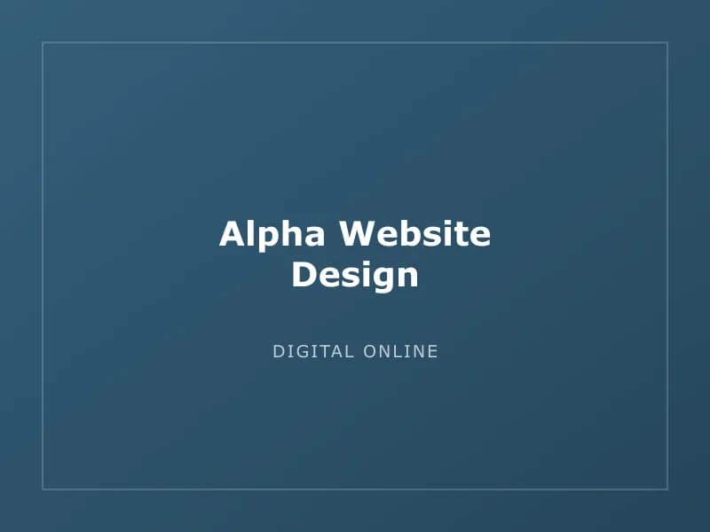 Alpha Website Design