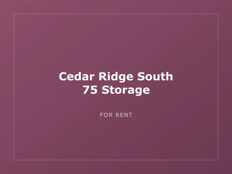 Cedar Ridge South 75 Storage