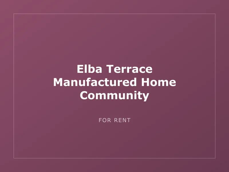 Elba Terrace Manufactured Home Community