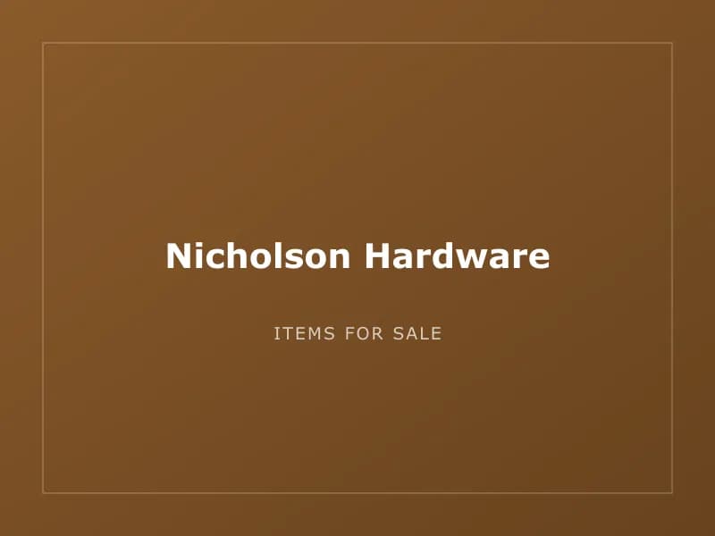 Nicholson Hardware