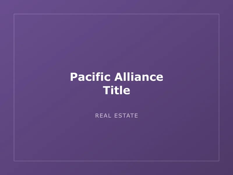 Pacific Alliance Title