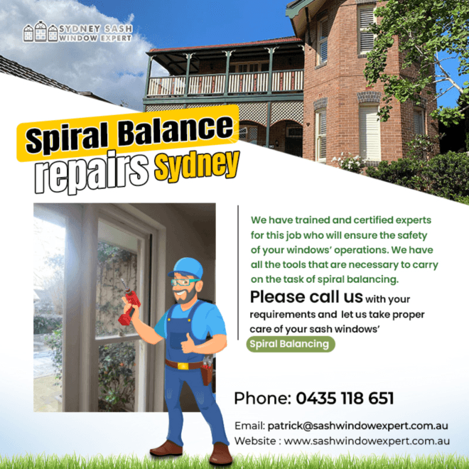 Hire Expert Services Of Spiral Balance Repairs In Sydney