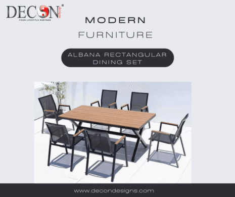 The Albana Rectangular Dining Set is not just furniture it’s a statement
