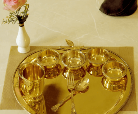 Elegant Brass Tableware Collection