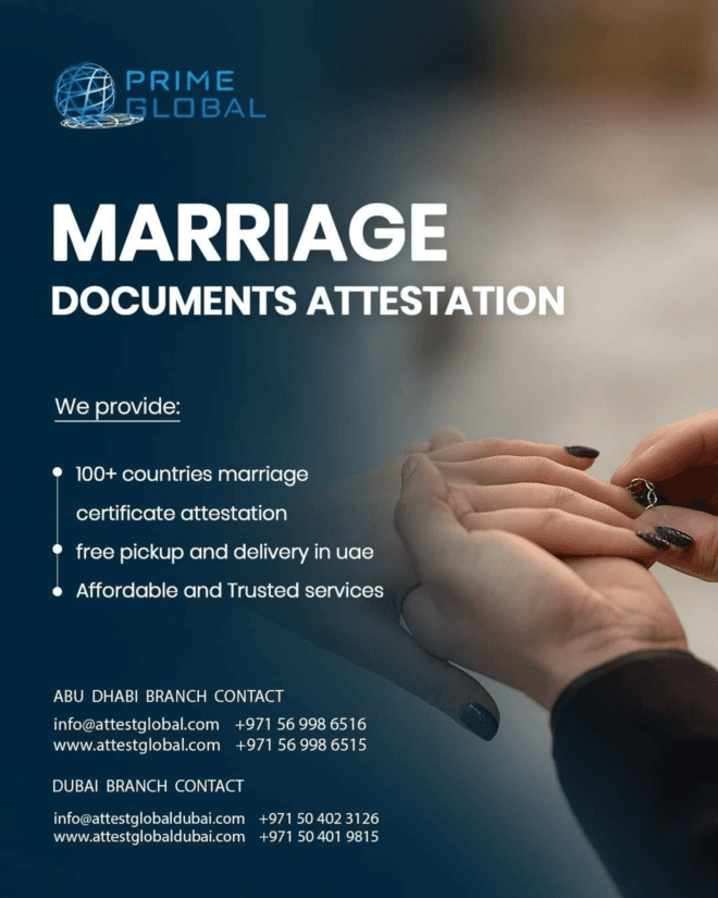 Quick Processing for Marriage Certificate Attestation in UAE
