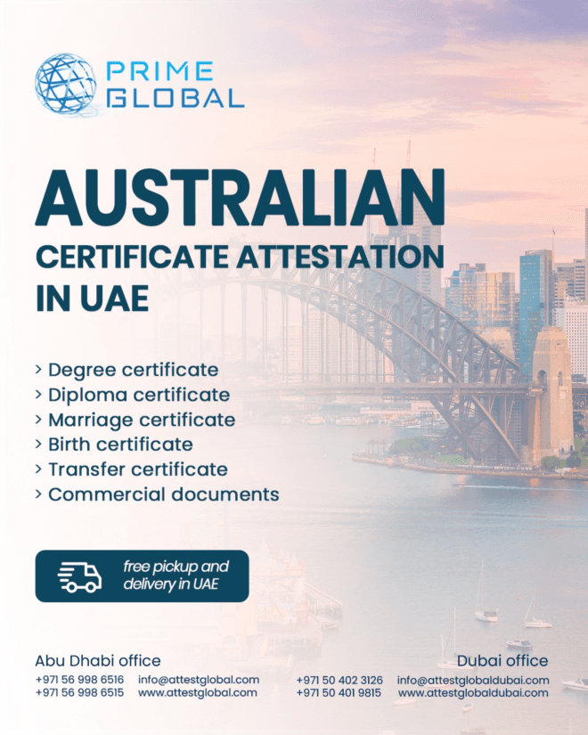 Australia Document Certification Assistance in the UAE