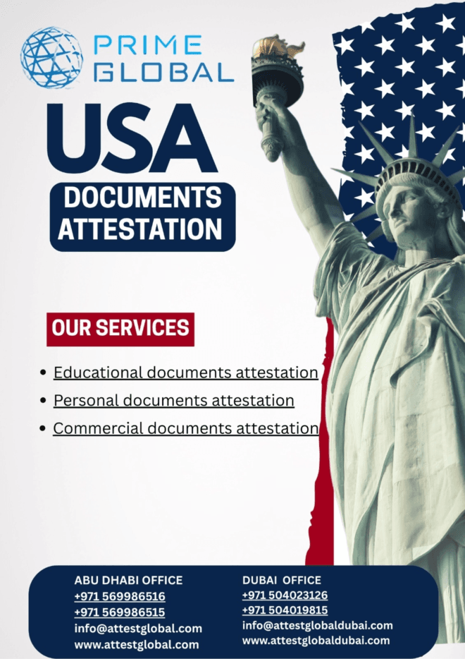 Trusted Experts for USA Certificate Attestation in the UAE