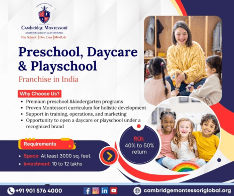 Preschool, Daycare & Playschool Franchise in India – Cambridge Montessori