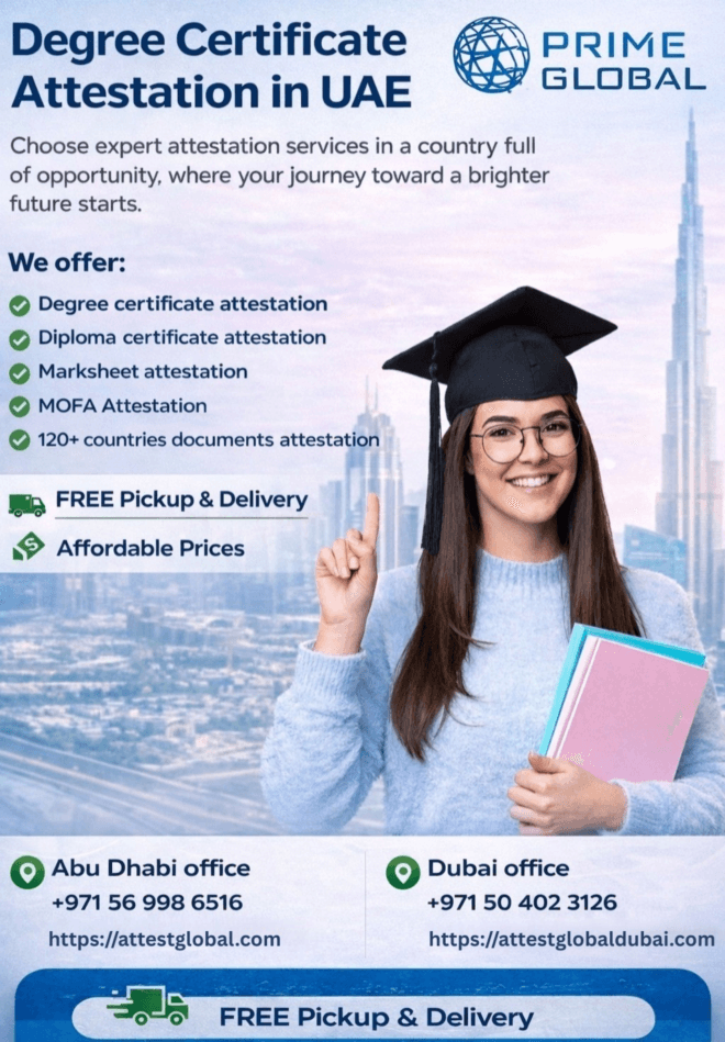Degree Certificate Authentication for UAE Work Visa
