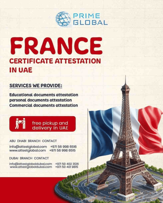 Professional France Document Authentication in UAE