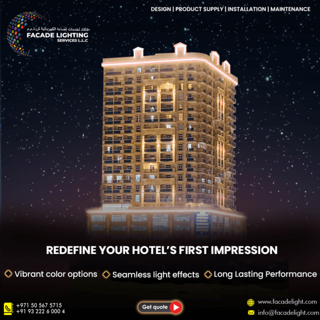 Premium Hotel Façade Lighting in Dubai