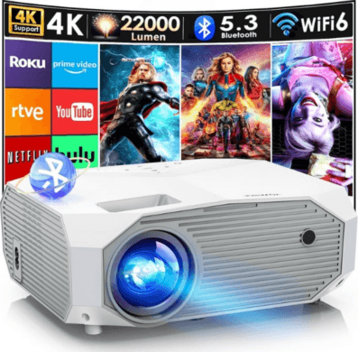 amazon.com 50% off YOWHICK 4K Projector with WiFi and Bluetooth