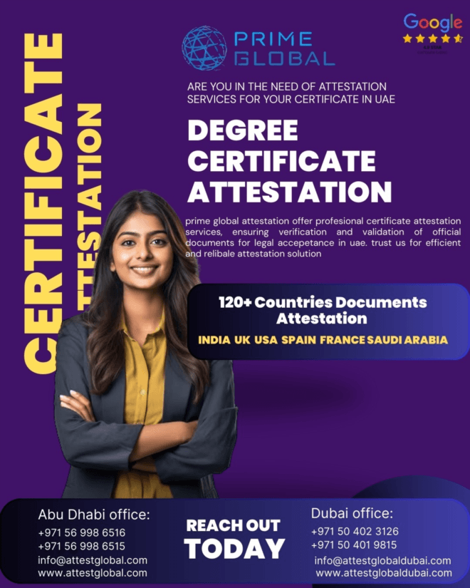 Degree Attestation Services in the UAE for 100+ Countries