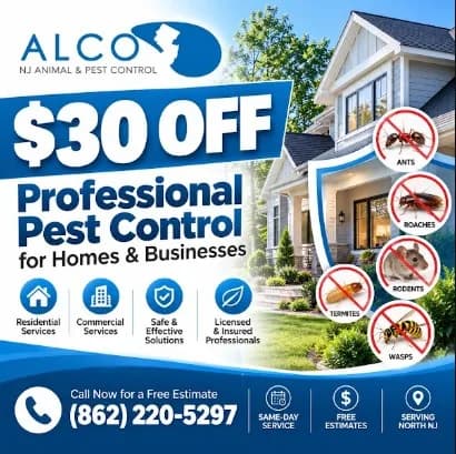 $30 OFF Professional Pest Control for Homes & Businesses | ALCO Animal & Pest Control