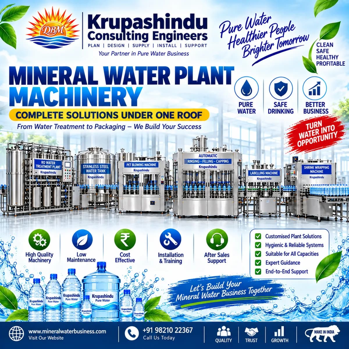 Top Mineral Water Plant Manufacturer in Maharashtra | Mineral Water Business