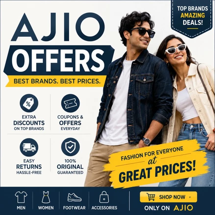 Shop ajio offers for trendy apparel footwear accessories sale