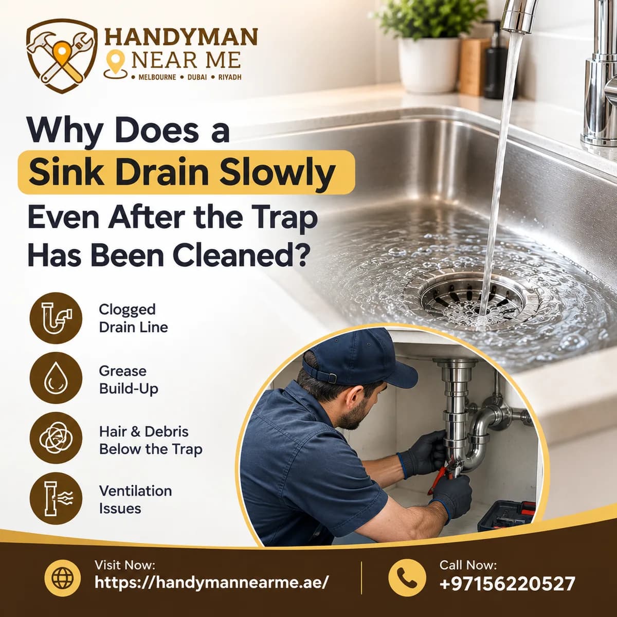 Why Does a Sink Drain Slowly Even After the Trap Has Been Cleaned?