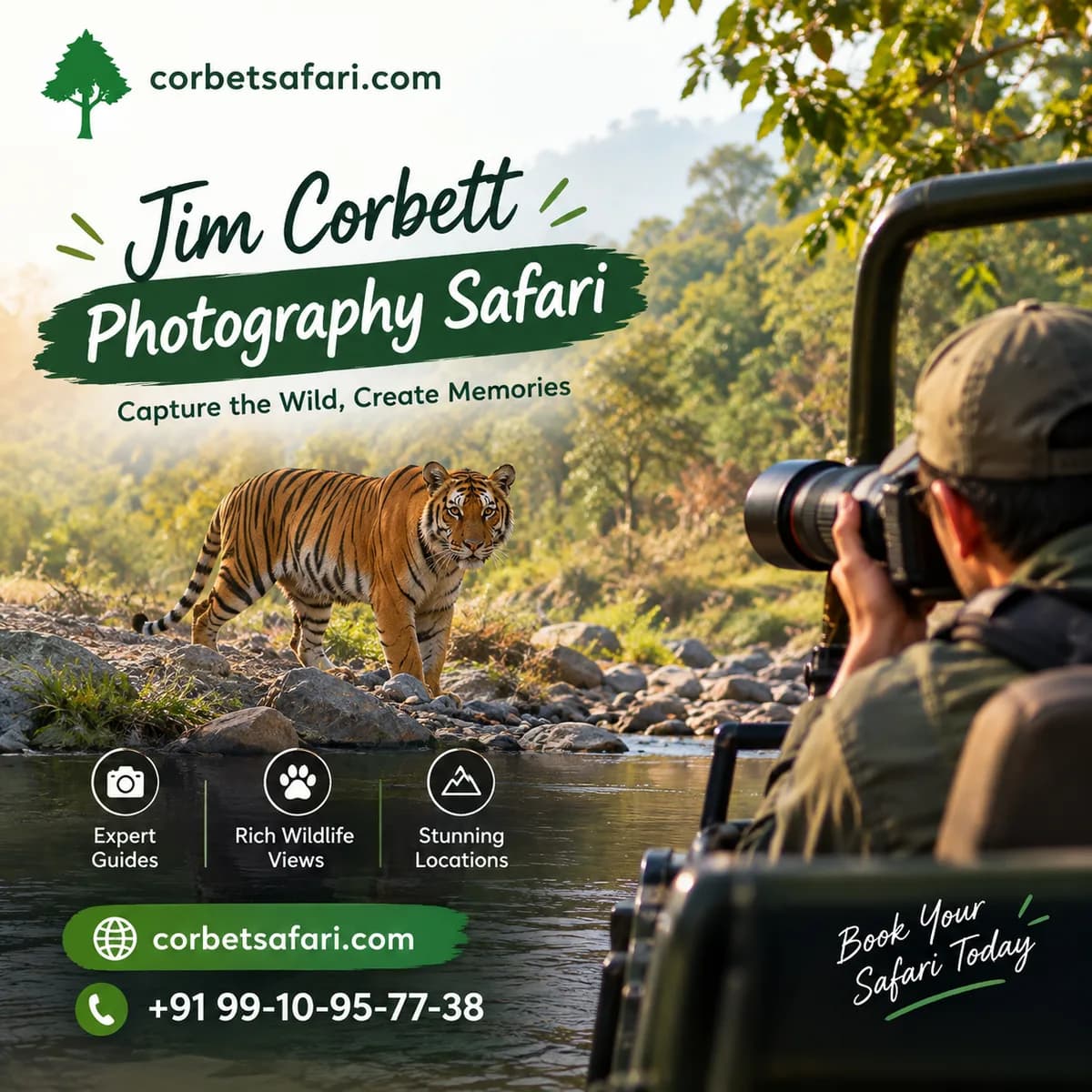 How to reserve a jim corbett photography safari online?