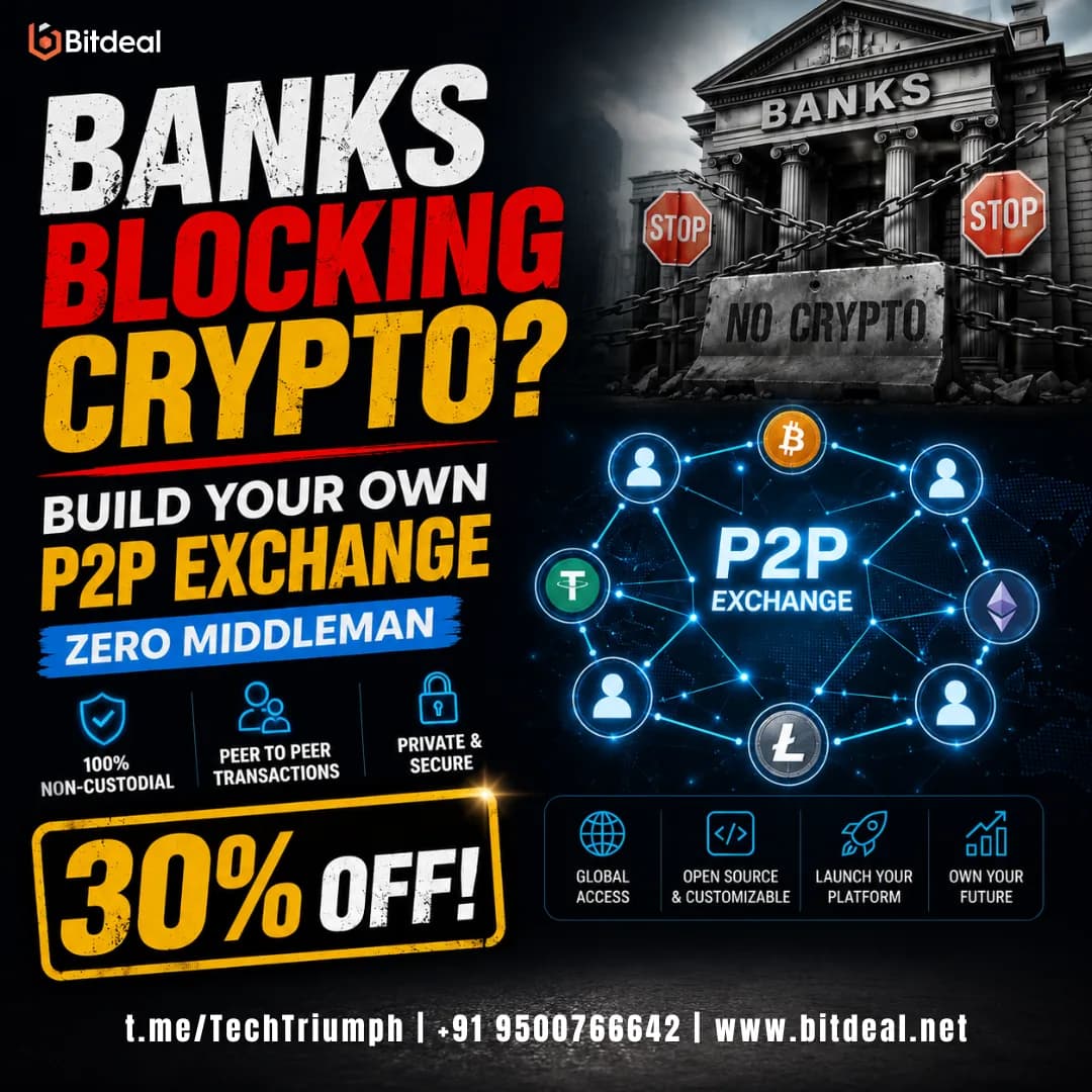 Banks Blocking Crypto? Build Your Own P2P Exchange - Zero Middleman | 30% OFF!