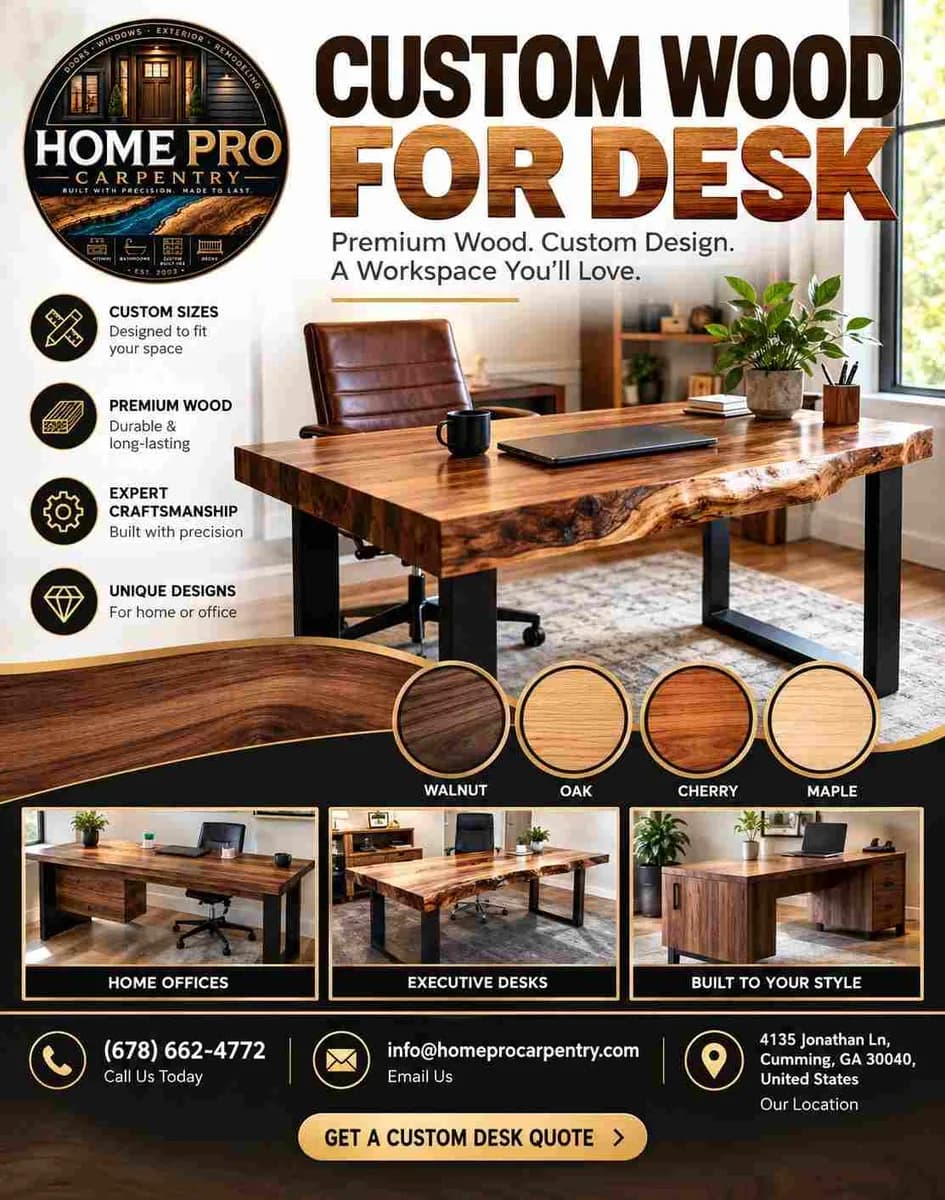 Custom Wood for Desk – Build a Workspace That’s Truly Yours