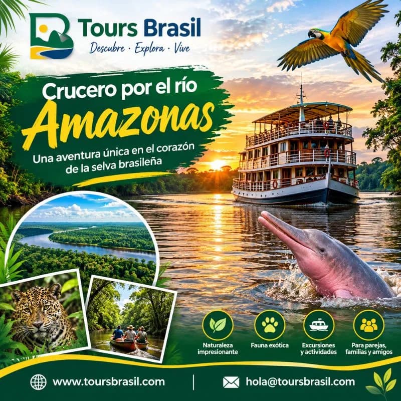 Crucero por el río Amazonas: naturaleza, fauna y aventura