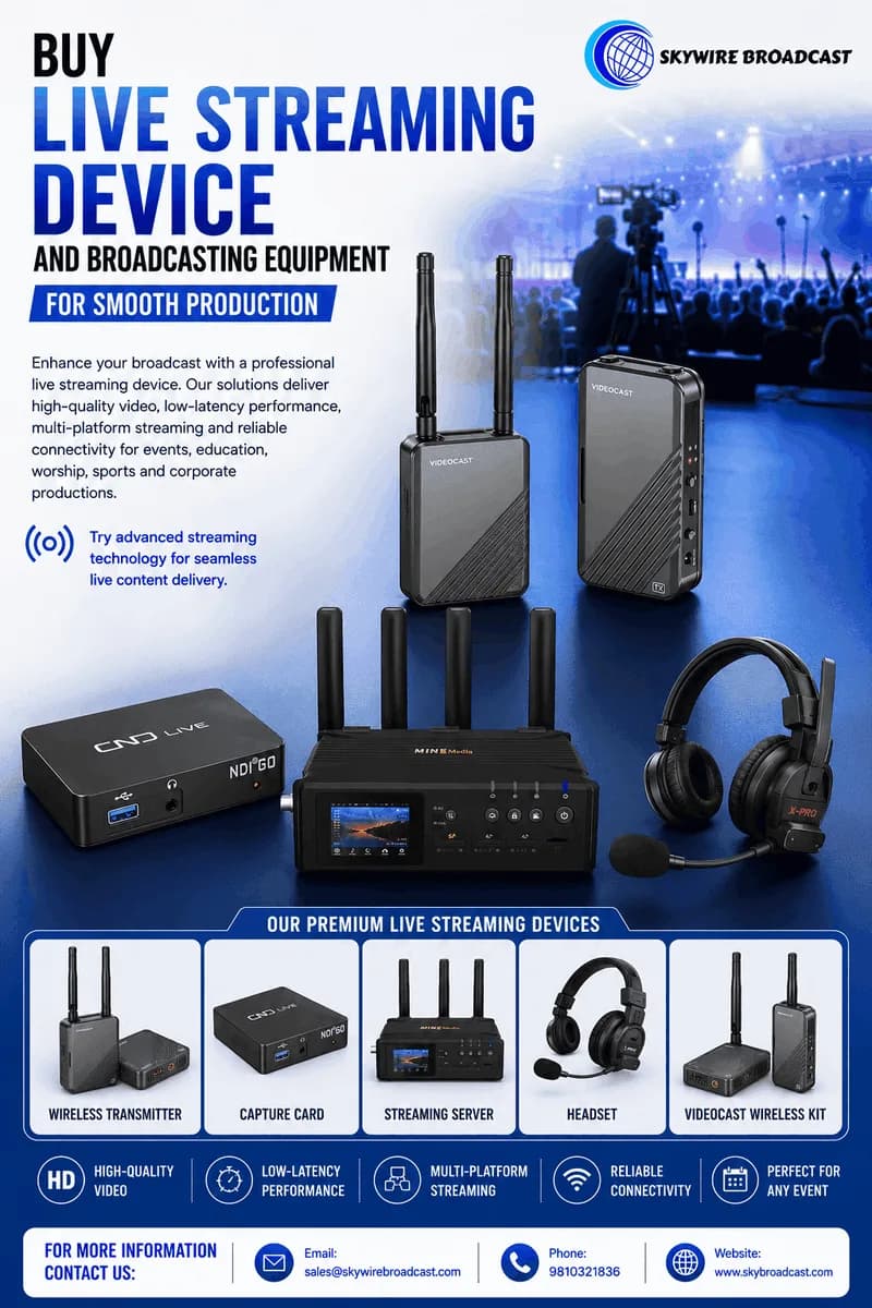 Buy Live streaming device and broadcasting equipment for smooth production