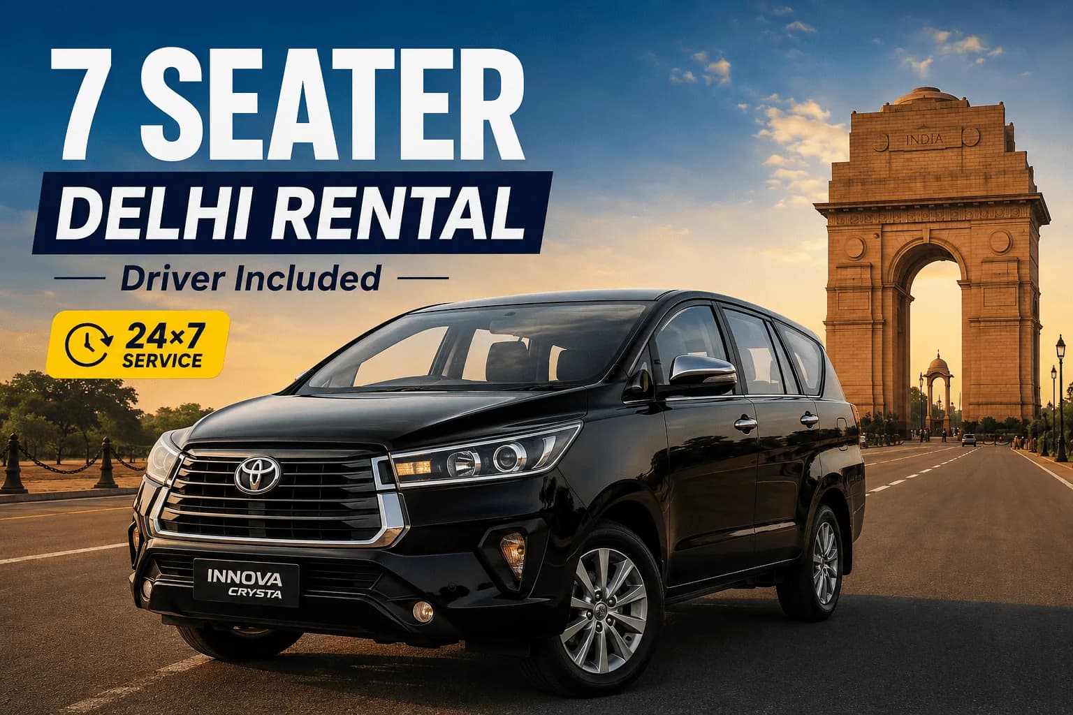 7 Seater Car Rental in Delhi with Driver