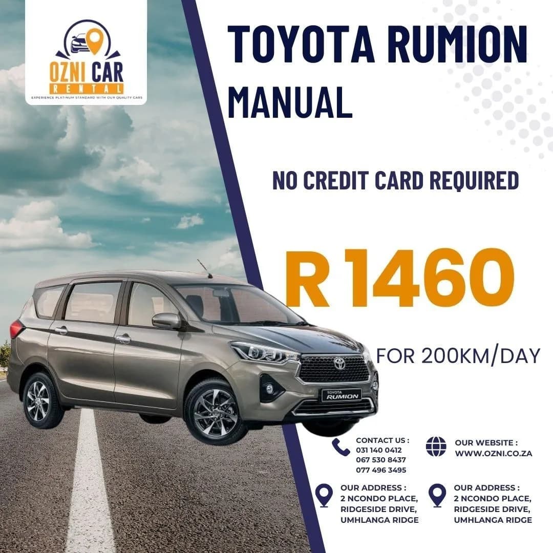 Rent a Car Without Credit Card Durban | Affordable & Easy Car Hire