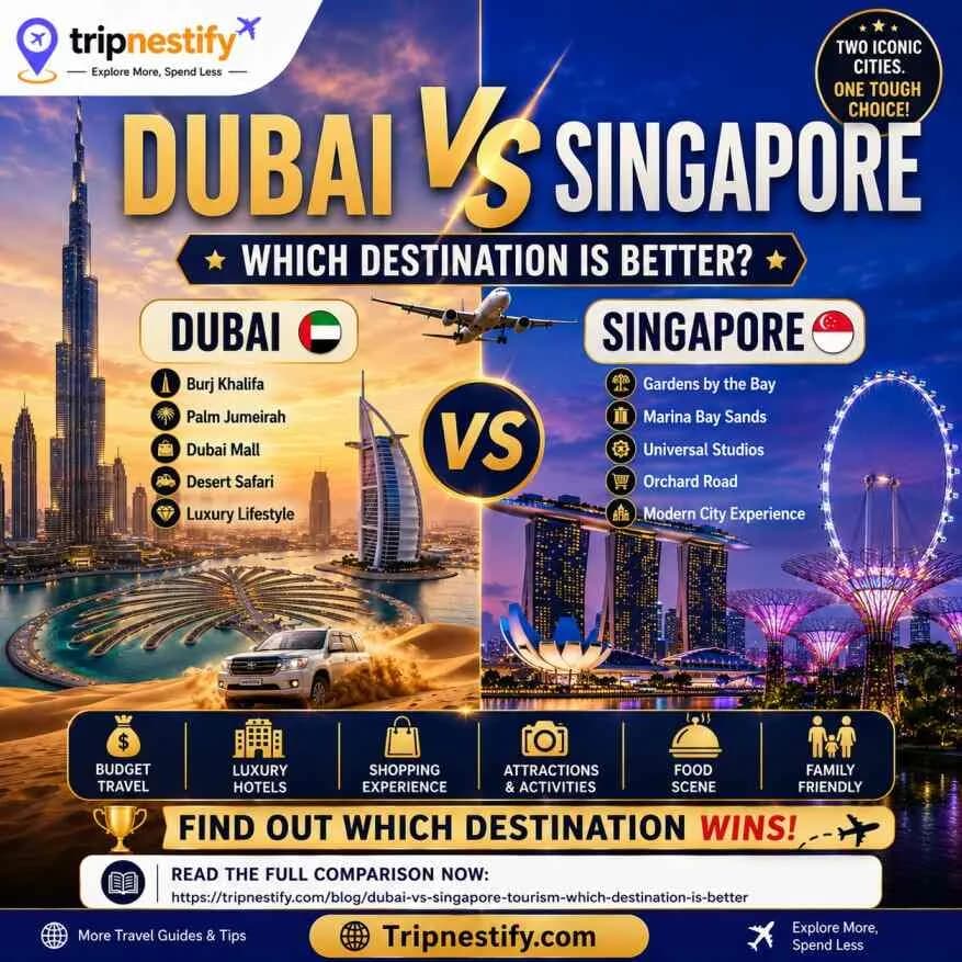 Dubai vs Singapore: Which Destination Is Better for Travel, Tourism & Attractions?