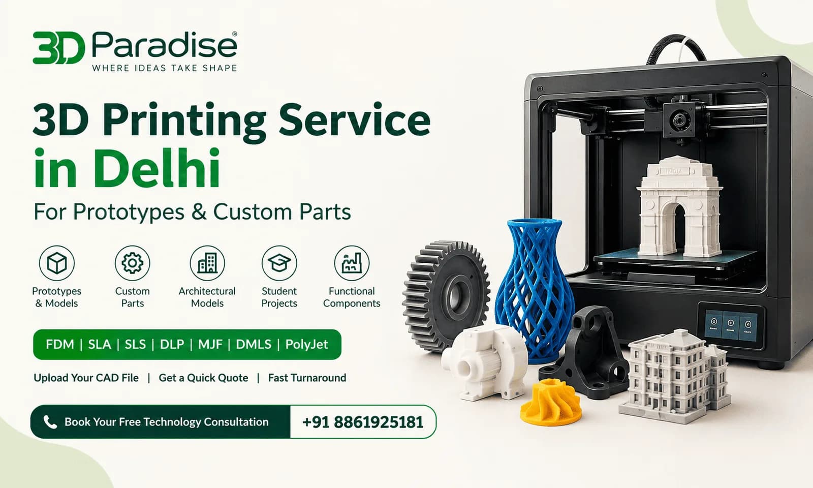 3D Printing Service in Delhi for Prototypes & Custom Parts