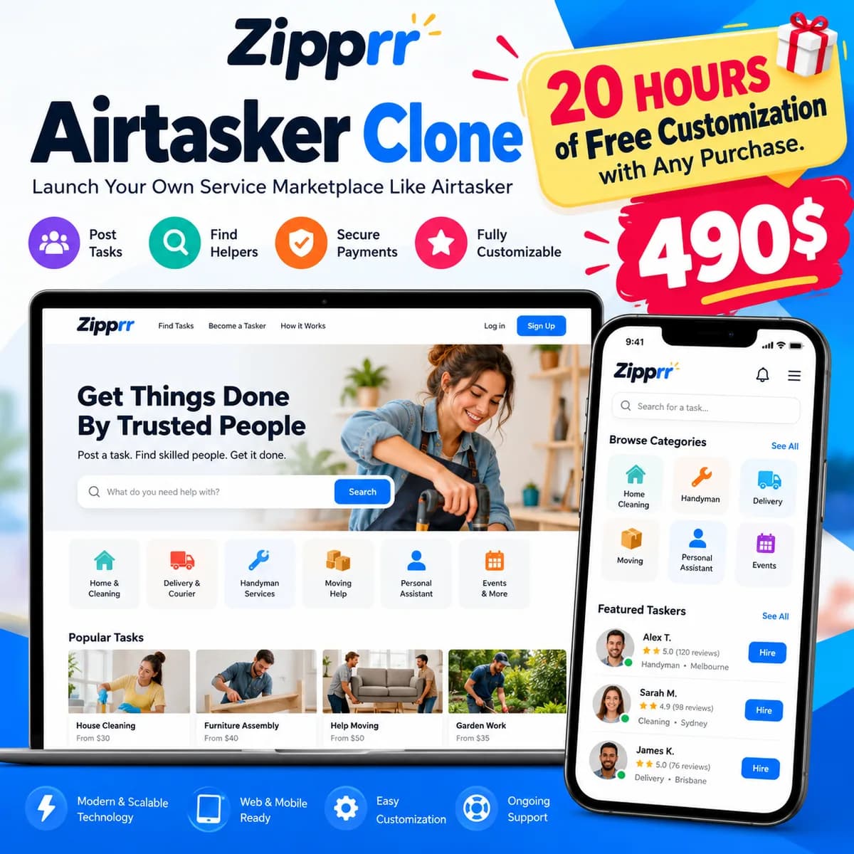 Can Zipprr's $490 Airtasker Clone Help Local Pros Get Found?