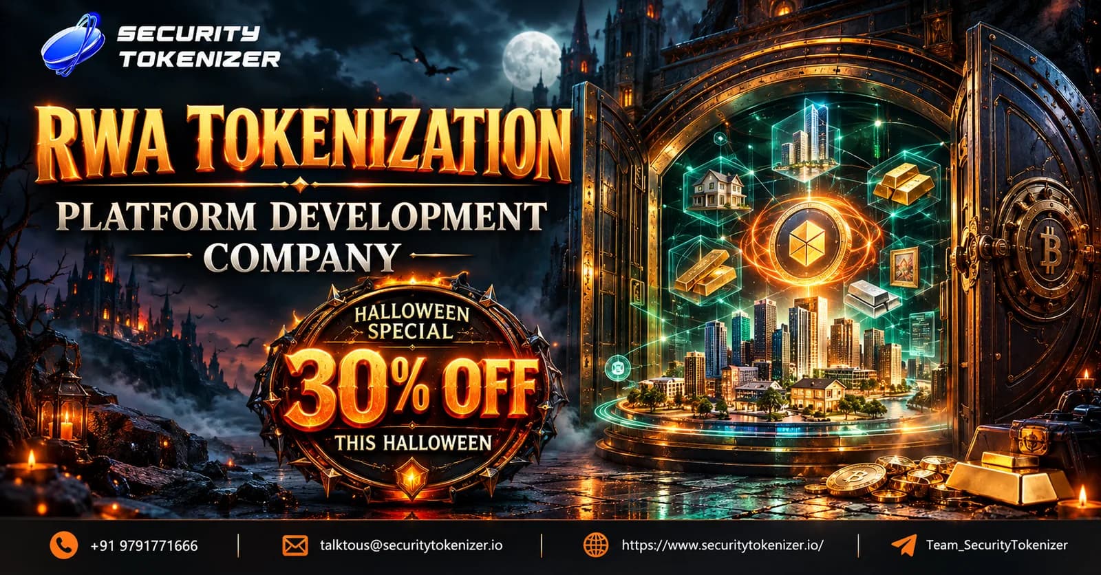 Turn Asset Potential into Digital Wealth with RWA Platform Development - Halloween 30%