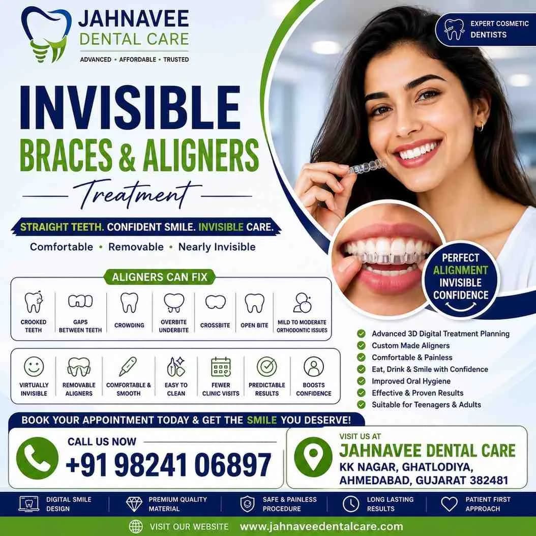 Invisible Braces & Aligners Treatment | Jahanvee Dental Care