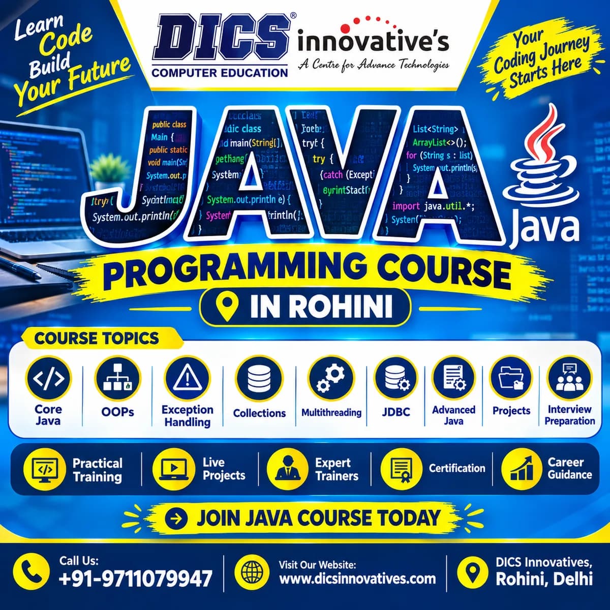 Best Java Training Institute in Rohini | Practical Java Course