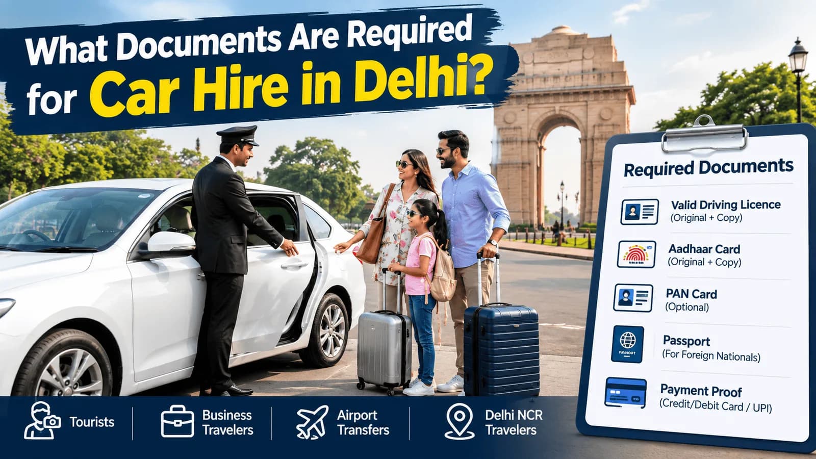 What Documents Are Required for Car Hire in Delhi?