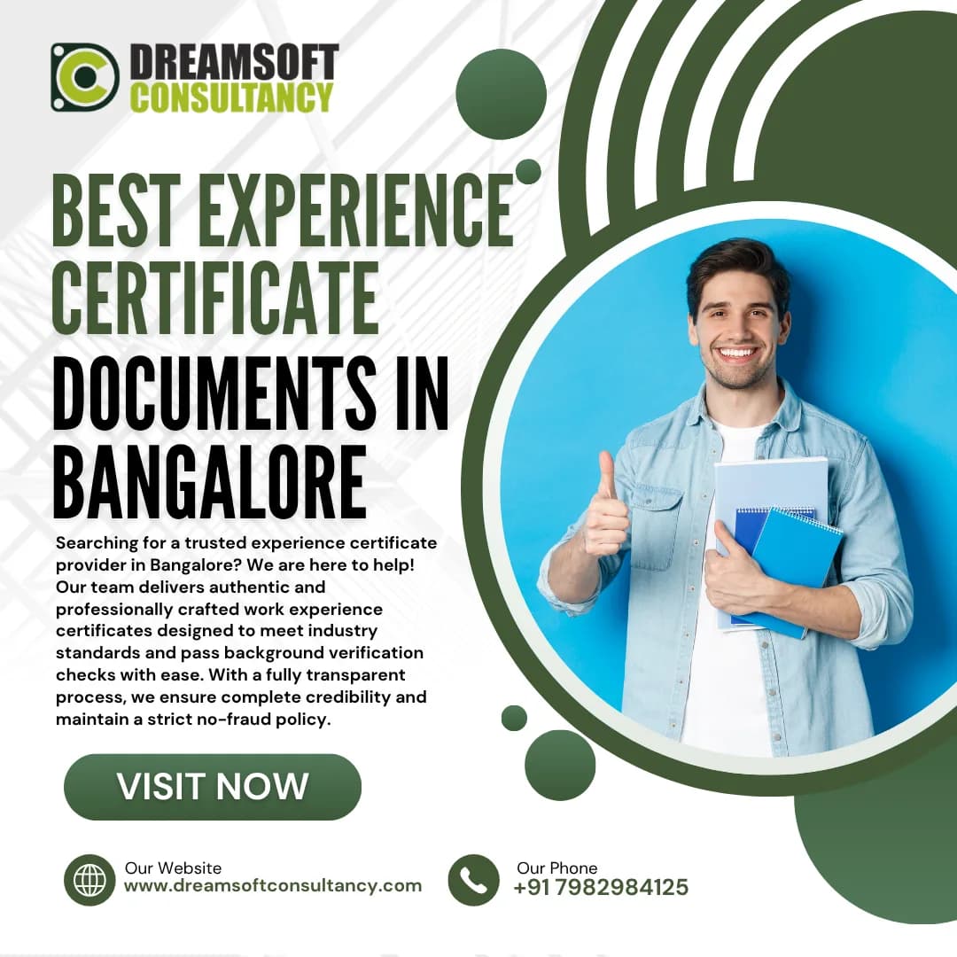 Internship and Experience Certificate Provider in Bangalore