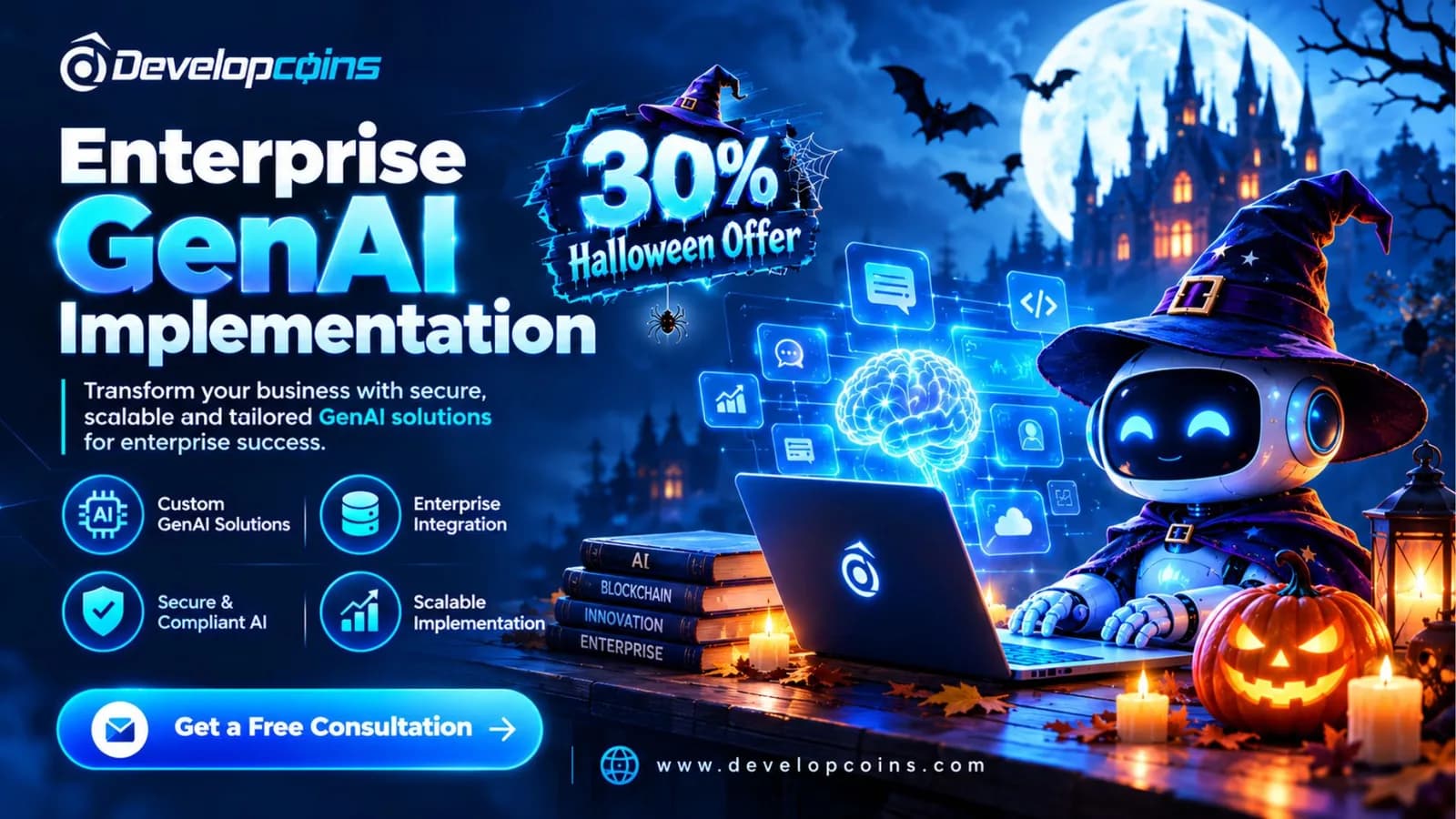 Custom Generative AI Integration for Businesses – Halloween Up to 30% Off
