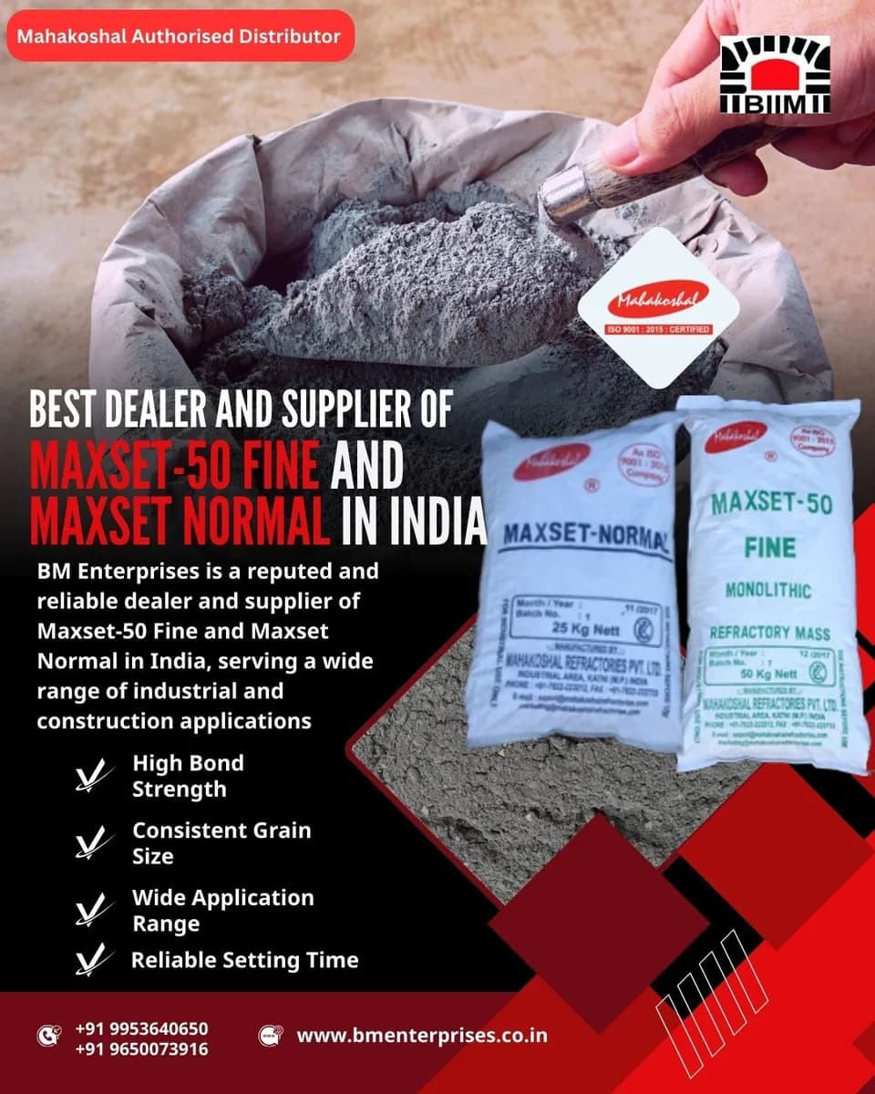 Maxset 50 Fine and Maxset 50 Normal High Temperature Mortar at Best Price
