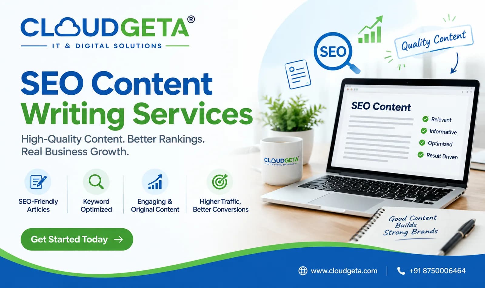 CloudGeta: SEO Content Writing Built for Google Rankings