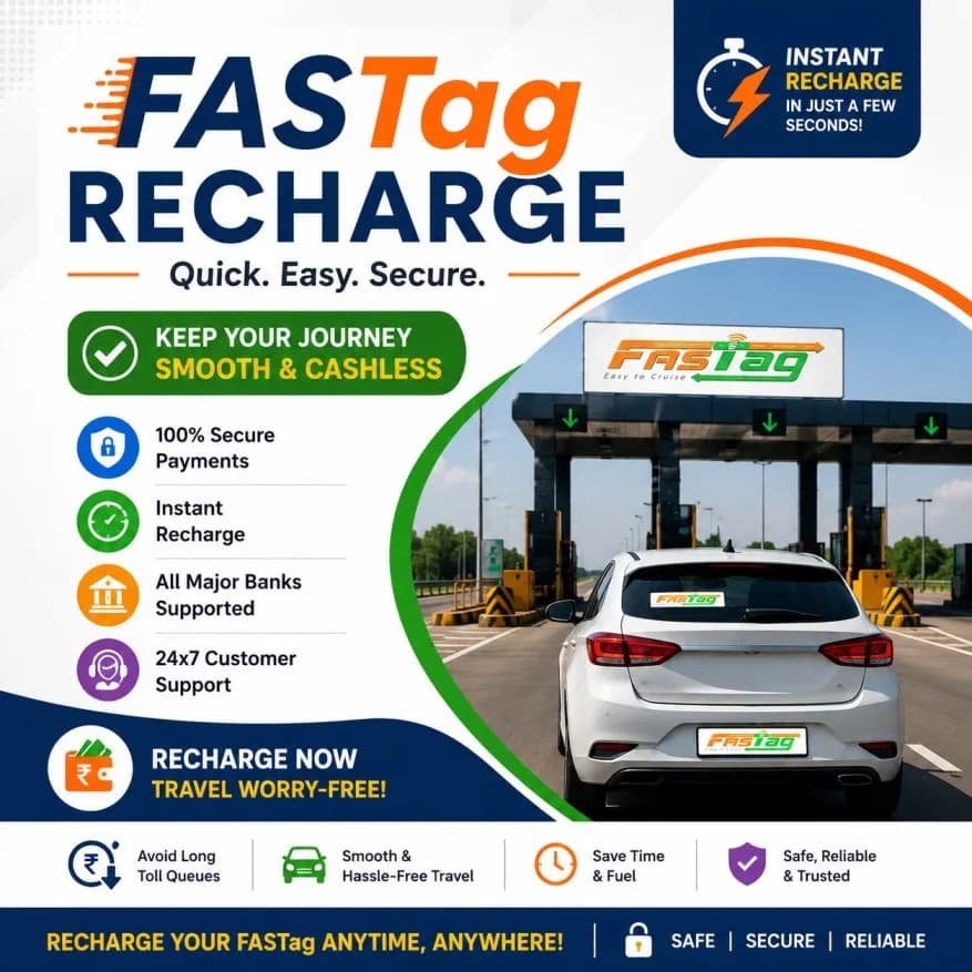 Recharge Your Vehicle Fastag Recharge in Minutes