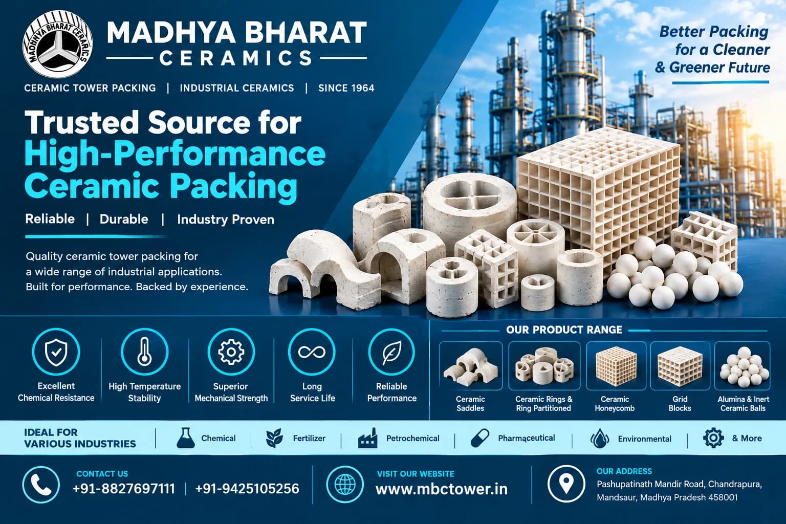 Ceramic Packing Supplier for Fertilizer Manufacturing Plants