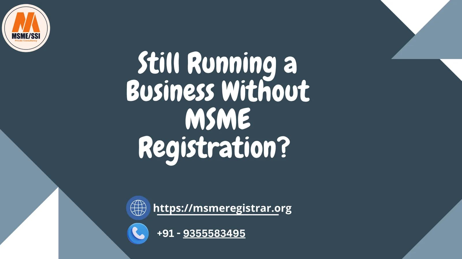Still Running a Business Without MSME Registration?