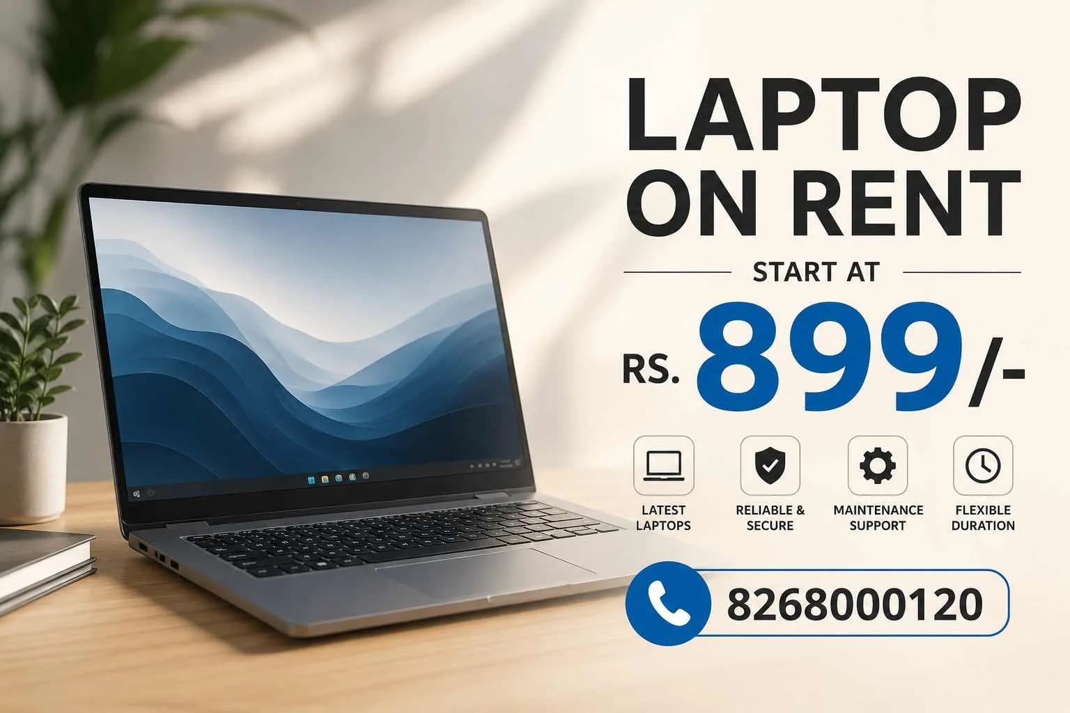 laptop on rent at Rs 899/- Mumbai, Vashi, Belapur, Navimumbai