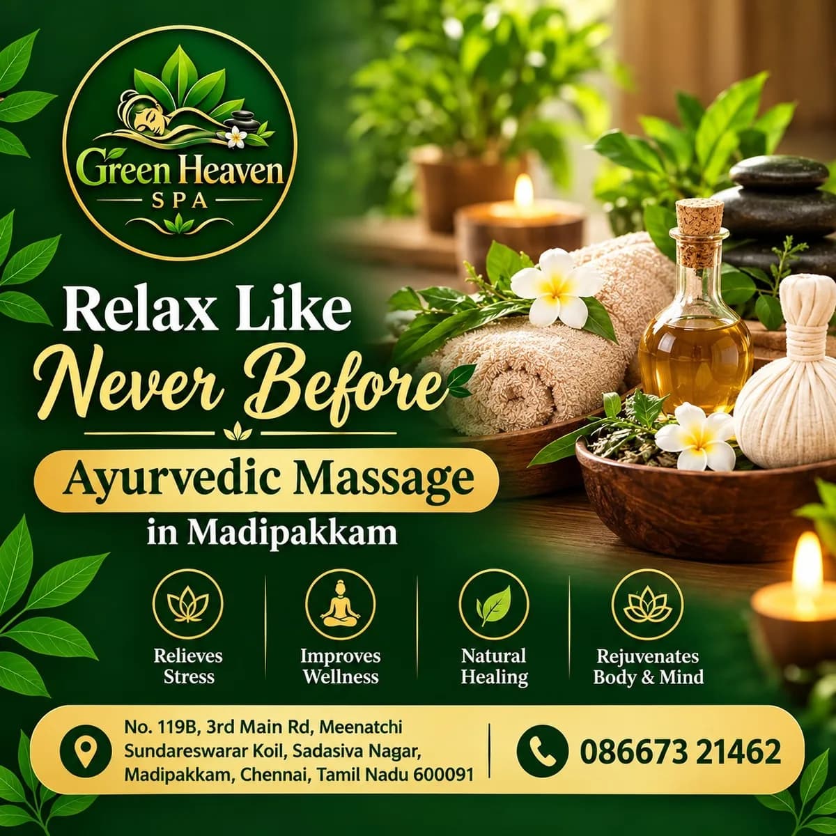 Ayurvedic Massage in Madipakkam: Benefits, Types & What to Expect
