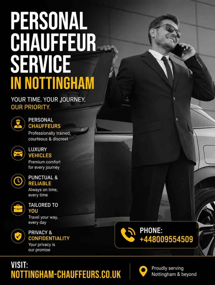 Personal chauffeur service in Nottingham