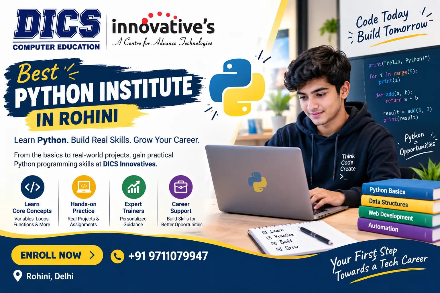 Best Python Institute in Rohini – DICS Innovatives