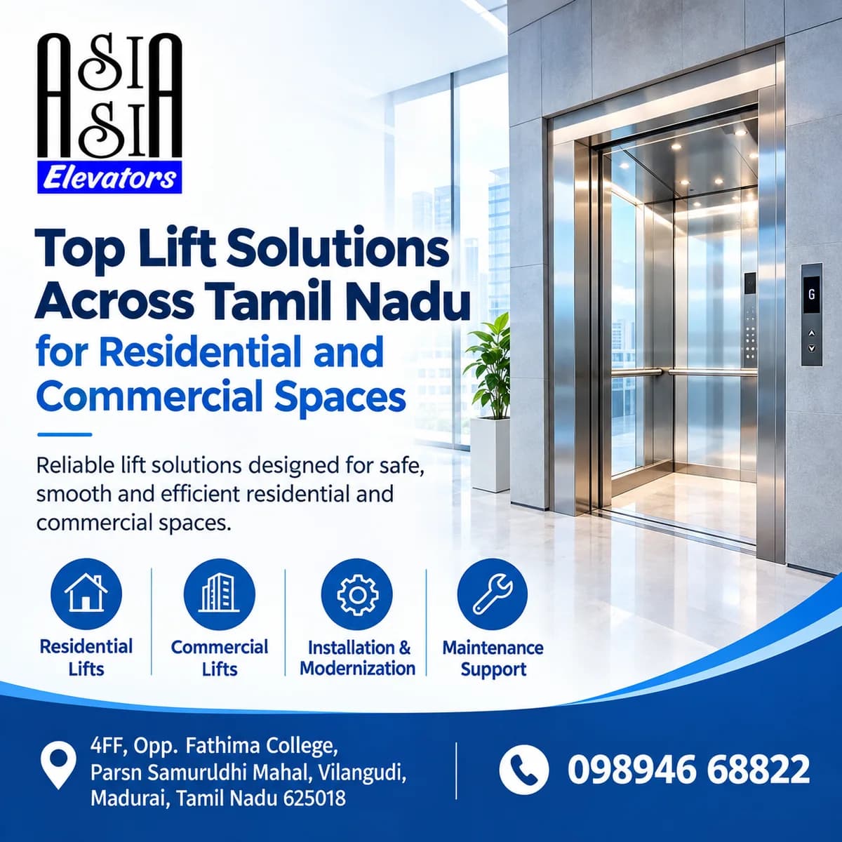 Top Lift Solutions Across Tamil Nadu for Residential and Commercial Spaces