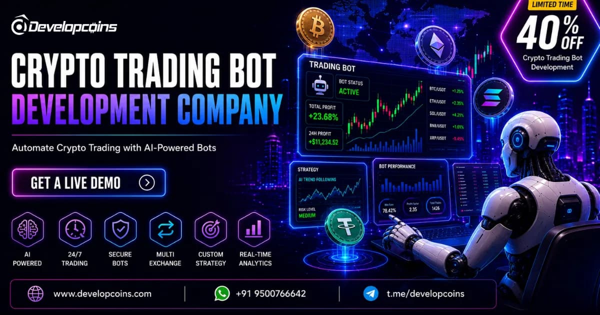 Build Intelligent Trading Platforms with a Crypto Trading Bot Development - GET 40% OFF