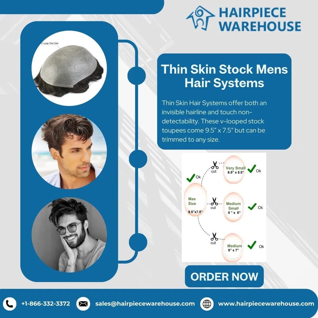 Toupee for Men with Realistic Hair and Natural Coverage