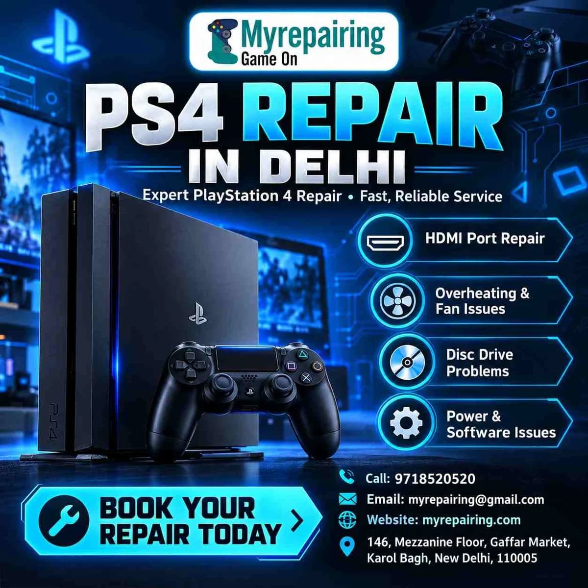PS4 Repair in Delhi – Get Back to Gaming Without the Hassle!